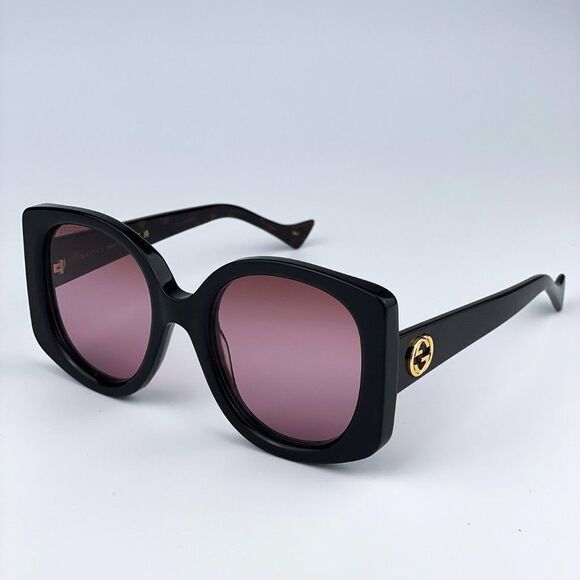 NEW Gucci GG1257S 003 Havana Gradient Red Butterfly Oversized Women Sunglasses - Picture 5 of 13